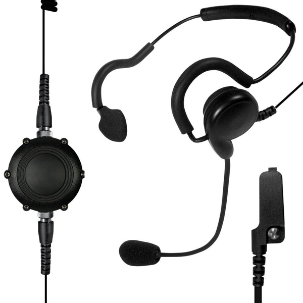 Sheepdog Tactical Boom Mic Headset for Kenwood TK and NX Radios - Sheepdog Microphones