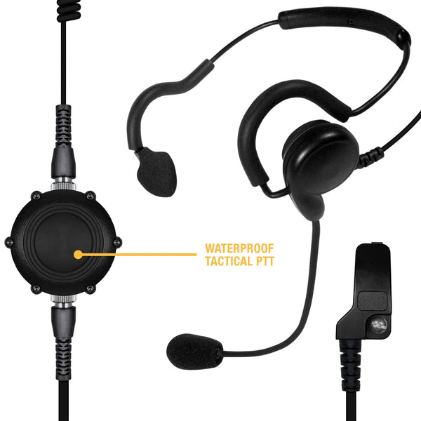 Sheepdog Tactical Boom Mic Headset for Kenwood TK and NX Radios - Sheepdog Microphones