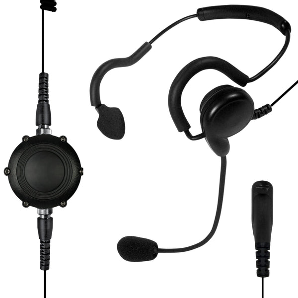 Sheepdog Tactical Boom Mic Headset for Motorola APX Series Radios - Sheepdog Microphones