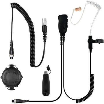 Tactical Lapel Mic Earpiece with Body PTT, Motorola APX