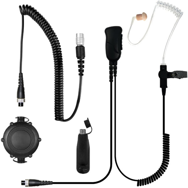 Sheepdog Tactical Police Lapel Mic Earpiece with Body PTT for Motorola APX - Sheepdog Microphones