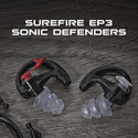 SureFire EP3 Sonic Defenders Filtered Earplugs, Double Flanged, Reusable - Sheepdog Microphones